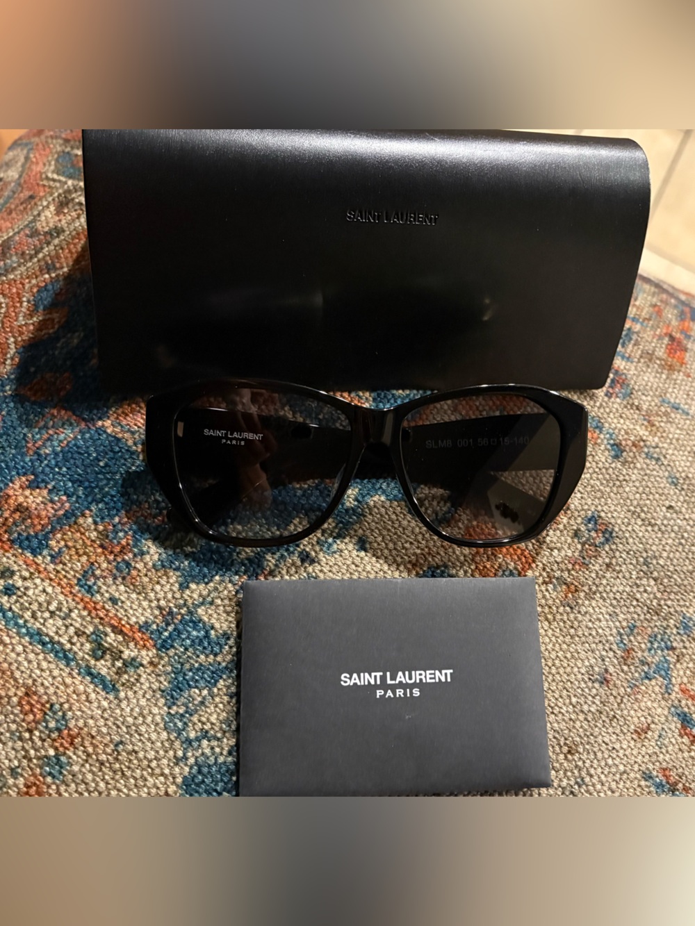 YSL Saint Laurent Black Oversized Cat-Eye Sunglasses